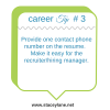 Career Tip #3: One phone number